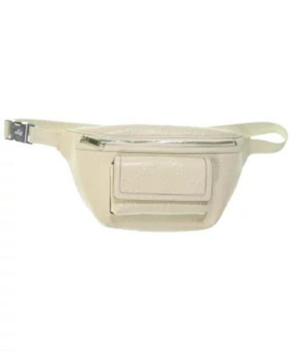 Gucci GG Embossed belt bag zip pocket White all over pattern